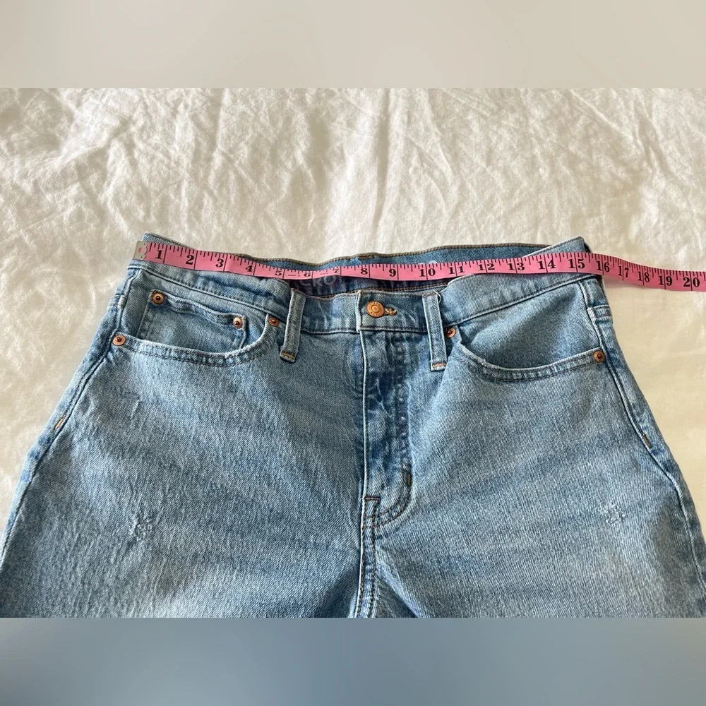 J. CREW | Women’s 30 | 10" Billie Demi Boot Crop Jeans Blue Zipper Fly Raw Hem - Picture 5 of 9